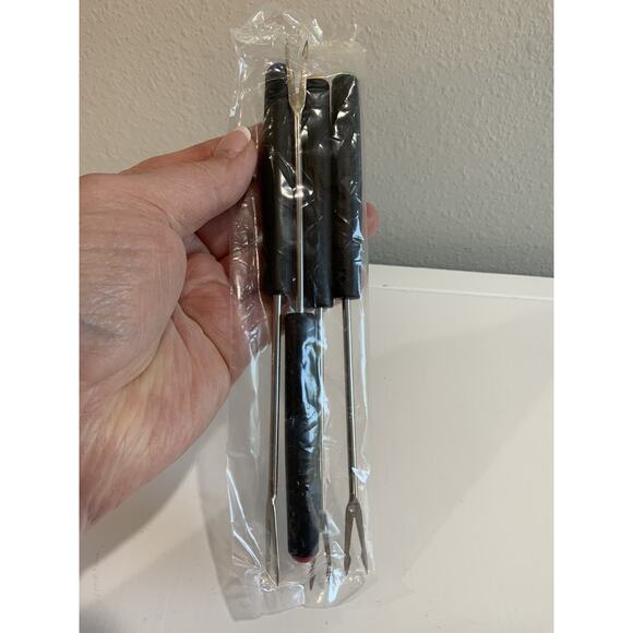 Vtg 2003 Wilton Dessert Fondue 8pcs Set 4 Forks Bowl Stand Candles Holder NOS - Picture 6 of 8